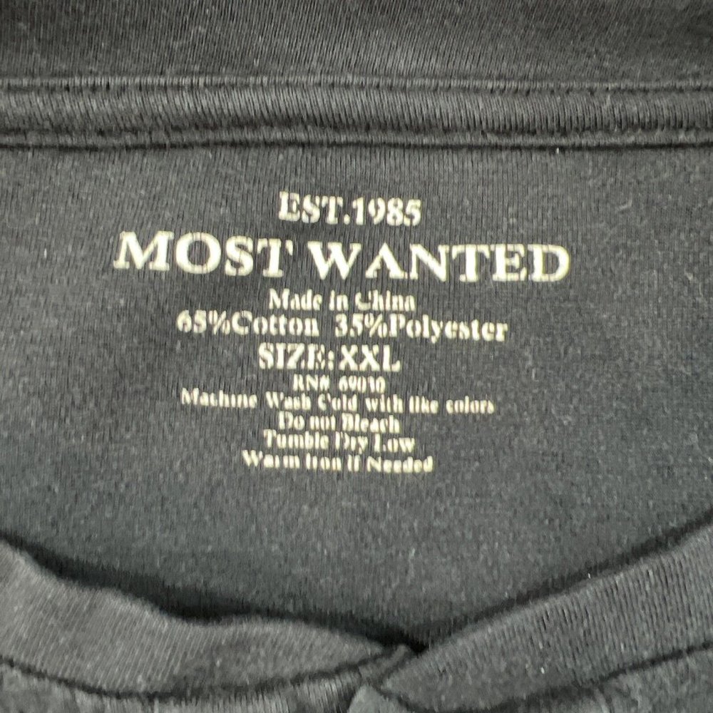 Most Wanted Mens Polo shirt XXL Black Short Sleeve - Picture 3 of 11